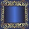 Luxury blue Frame decorated the royal Borders