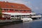 Luxury boat on fjord Kristiansand, Norway