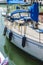 Luxury boats moored in Marbella, Spain city summer