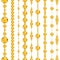 Luxury borders with yellow diamonds