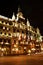 Luxury Boscolo hotel in Budapest at night (Hungary)