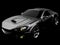 Luxury brandless sport car at black background
