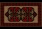 Luxury bright vintage rug with ethnic pattern dragons