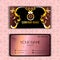 Luxury business card templates with rose gold themes that are very elegant and charming