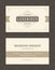 Luxury business card and vintage ornament logo vector template.