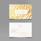 Luxury business cards vector template, banner and cover with marble zebra texture and golden foil details on white