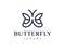 Luxury butterfly elegant logo design vector