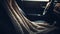 Luxury car interior sleek leather, elegant design generated by AI