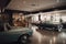 luxury car showroom with vintage vehicles on display for clients