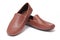 Luxury casual brown leather shoes