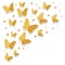 Luxury celebration background with golden butterflies.