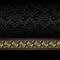 Luxury charcoal Background with golden ribbon