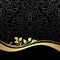 Luxury charcoal ornamental Background with golden