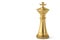 Luxury chess gold king on white background.3D illustration.