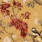 luxury chinoiserie art with plum tree, birds and peony flowers seamless pattern