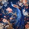 luxury chinoiserie painting style of plum tree with peacock