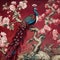 luxury chinoiserie painting style of plum tree with peacock