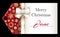 Luxury Christmas name tag with golden snowflakes a