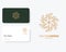 Luxury Circle Leaf of Nature Logo with Business Card Template