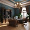 Luxury classic interior of office. Vintage furniture. Luxury design interior of business ceo room in classic style with
