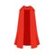 Luxury cloak for hero or flowing cape for vampire from red silk cloth.