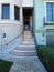 Luxury condo townhouse, stairs decorated with colorful tiles