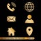 Luxury Contact information icons vector