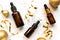 Luxury cosmetic product, anti-age, moisturize and collagen face oil as a gift - beauty, cosmetics and skincare new year styled