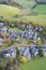 Luxury countryside rural village aerial view from above in St Andrews Scotland UK