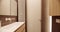 Luxury cozy Apartment. Modern bathroom with simplicity design.
