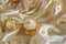 luxury creams in gold jars on silk cloth drape