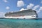 Luxury cruise ship in the Caribbean.