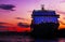 Luxury cruise ship cruises Istanbul sunset Port sunrise Bosporus Turkey