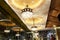 Luxury crystal chandelier lighting in hotel