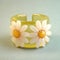 Luxury Daisy And Pearl Ring In Pastel Yellow And White