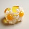 Luxury Daisy Rings: Yellow And White Resin Statement Jewelry