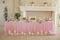 Luxury decorated marriage newlywed table