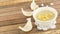 Luxury dessert - bowl of bird nest with gingo