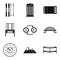 Luxury dwelling icons set, simple style