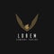 Luxury eagle logo design concept template