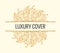 Luxury elegant cover. Golden vector mandala on light background. Decorative ornate round mandala.