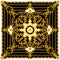 Luxury Fashional Pattern with Baroque and Golden Chains on Black and White Background.  Silk Scarf Jewelry Shawl Design. Ready for