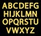 Luxury festive Golden glitter sparkling alphabet letters