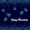 Luxury Festive Happy Hanukkah background with sparkles and glittering effect and lettering