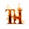 Luxury Fire Text Effect With Letter H In Flames