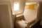 Luxury first class or business class suite on airplane