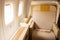 Luxury first class or business class suite on airplane
