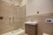 Luxury fitted shower room washroom in domestic home