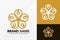 Luxury Flower Clover Logo Vector Design. Brand Identity emblem, designs concept, logos, logotype element for template
