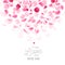 Luxury fresh rose petals romantic vector card